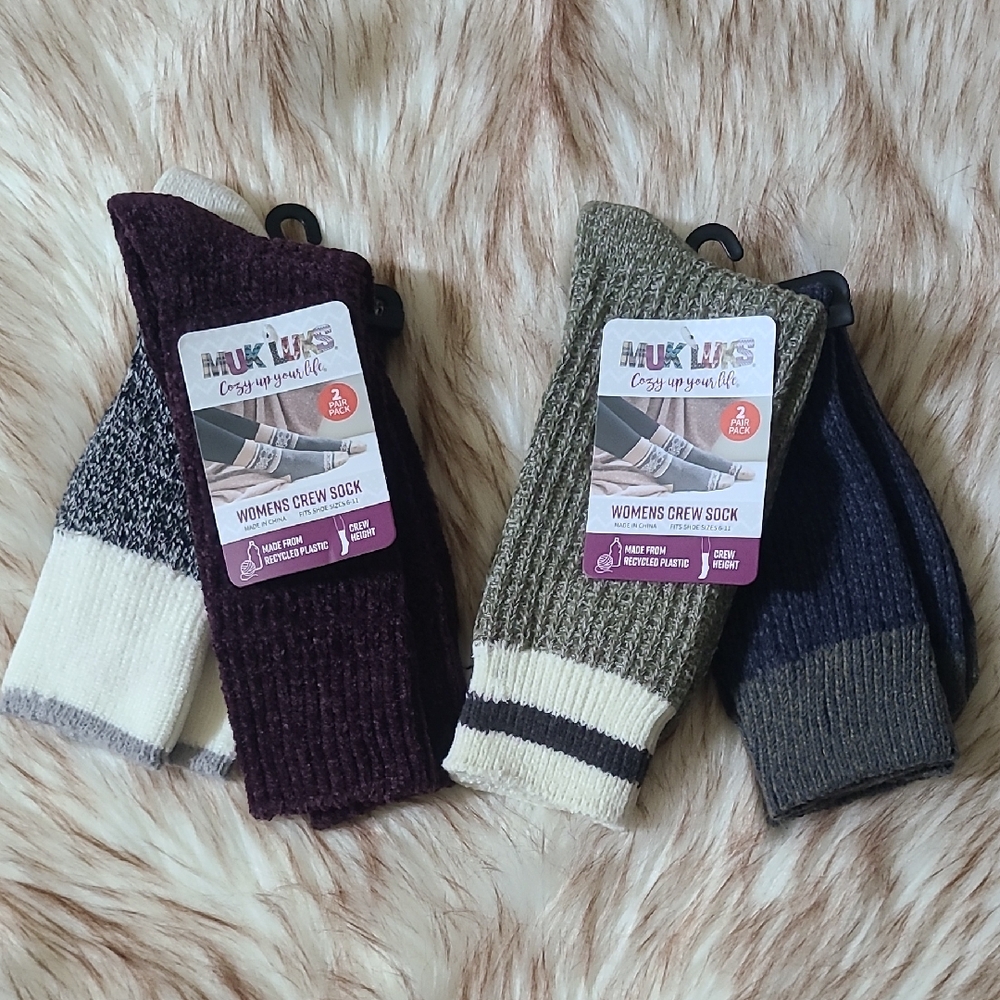 NWT Muk Luks Crew Socks Bundle